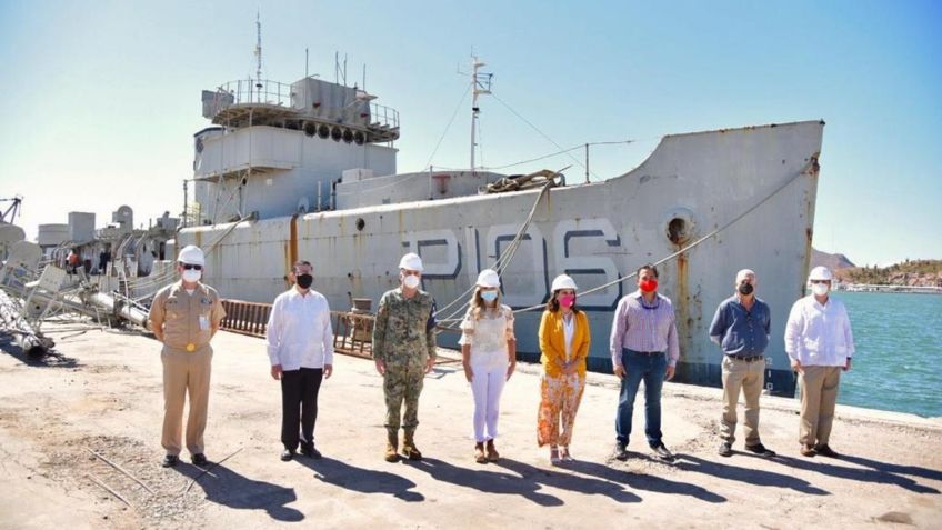 Claudia Pavlovich supervisa avances de arrecife artificial en Guaymas