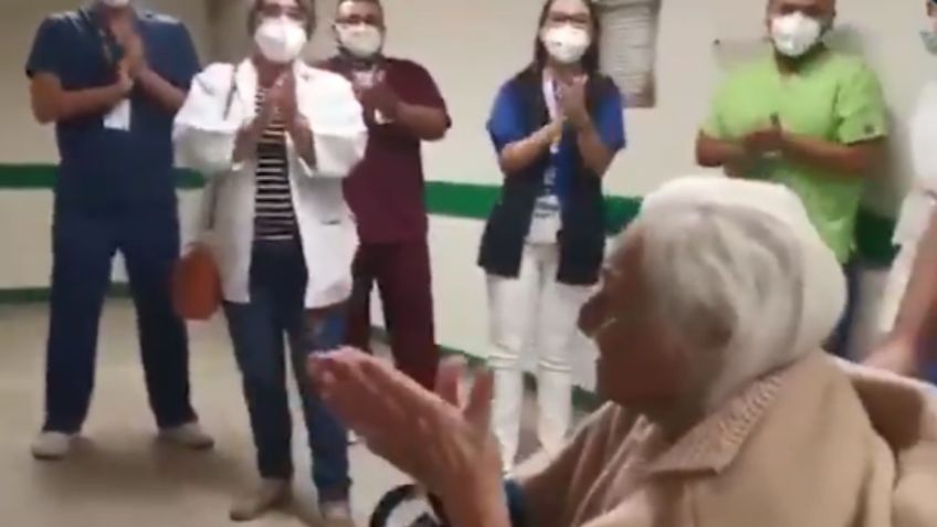 A sus 103 años, Doña María vence al Covid-10 en hospital del IMSS