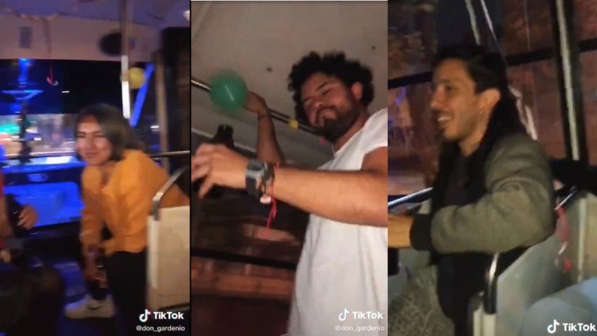 VIDEO VIRAL: Joven realiza fiesta dentro de microbús del transporte público para celebrar su cumpleaños