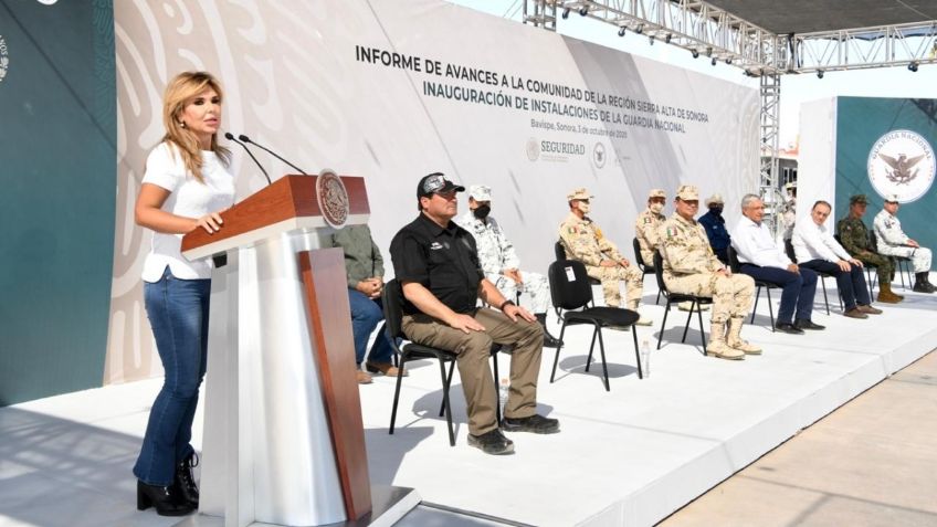 Inauguran Pavlovich y AMLO cuartel de Guardia Nacional en Bavispe