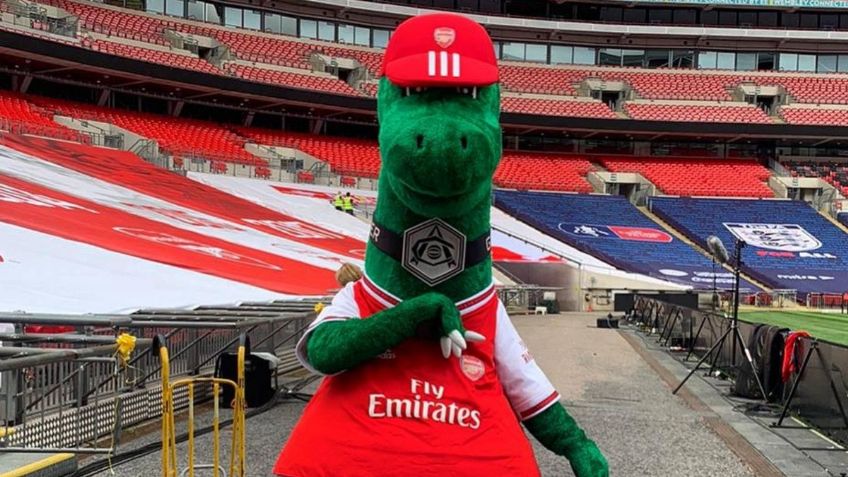 ¡Triste noticia! Gunnersaurus como la mascota oficial del Arsenal: FOTO