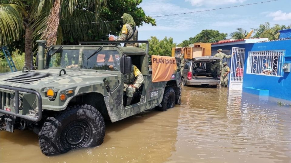 El Ejército tuvo que aplicar el Plan DN-III-E, debido a la gravedad de los daños ocasionados por la tormenta tropical 'Gamma'. Foto: Especial