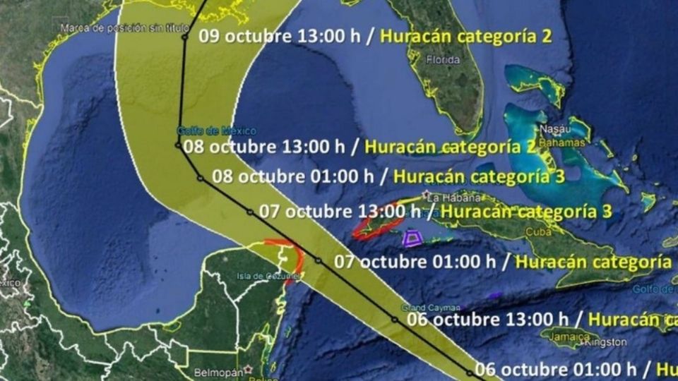 Durante las primeras horas de este martes el huracán 'Delta' ganó intensidad. Foto: SMN