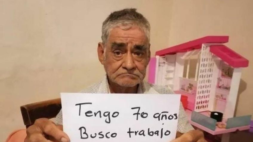 Abuelito se vuelve viral al pedir trabajo para poder cobrar su pensión: FOTO