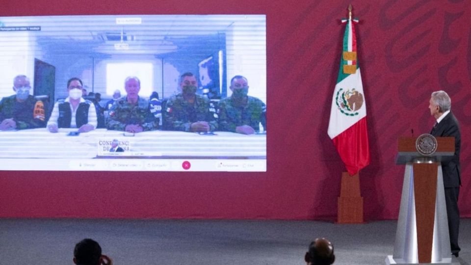 Informe desde la Península Yucatán sobre el paso del huracán Delta. Foto: Presidencia