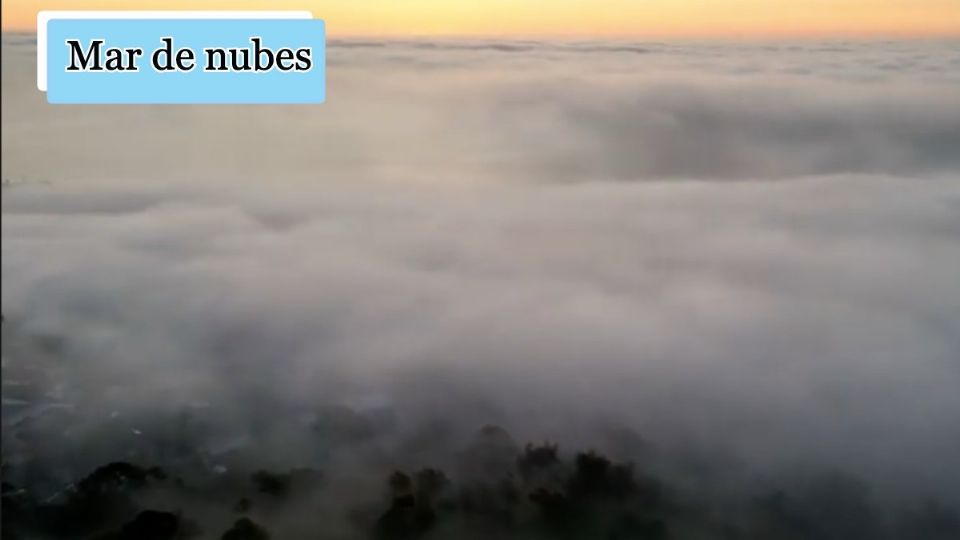 Mar de nubes impacta a propios y extraños FOTO Captura de pantalla video videlo