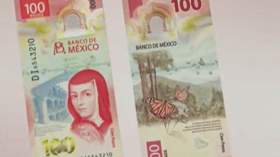 Este es el nuevo billete de 100 pesos. Foto: Especial