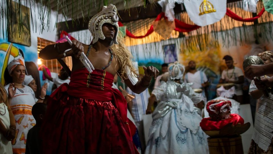 Ceremonia de la religión candomblé en Río de Janeiro. Foto: AP