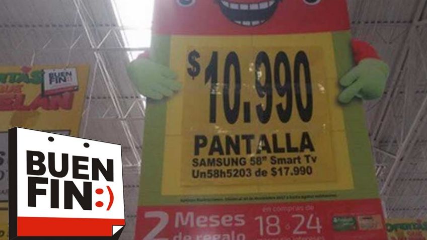 Buen Fin: Tienda de autoservicio oferta pantalla de 10 mil a 10 pesos por error VIDEO