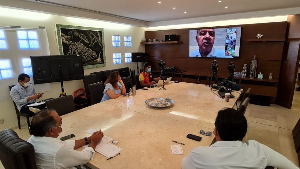 El gobernador Héctor Astudillo mantuvo una reunión virtual con los obispos de Guerrero. Foto: Especial