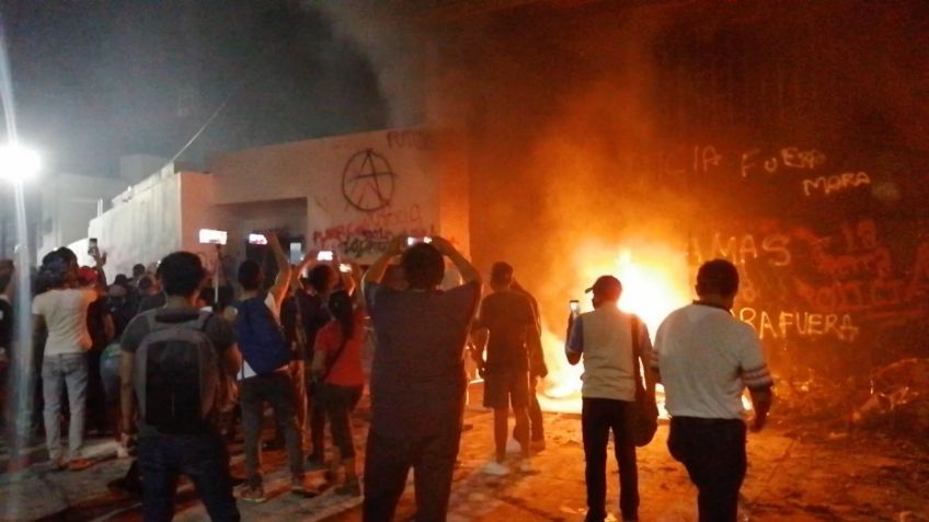 Marcha feminista termina en actos vandálicos en Quintana Roo