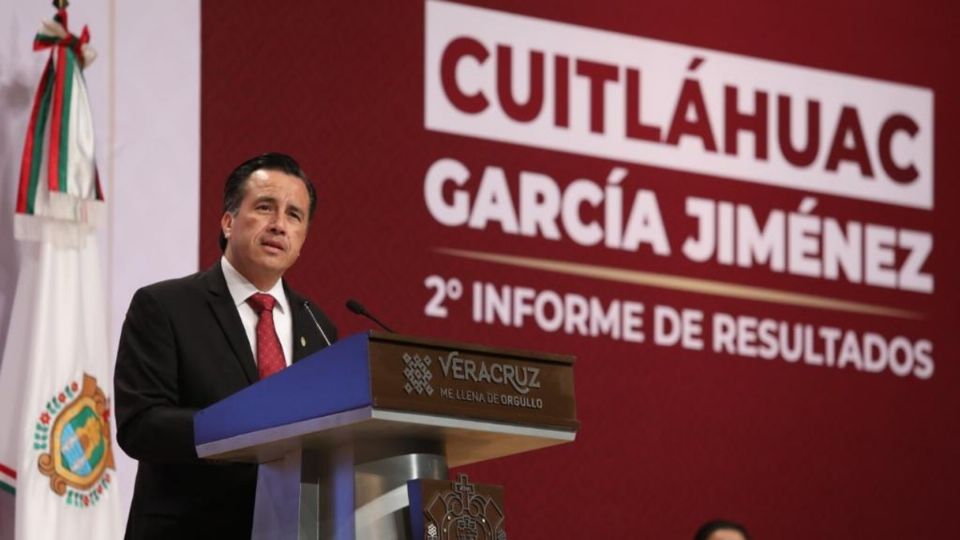 El gobernador de Veracruz, Cuitláhuac García, rindió de manera virtual se Segundo Informe de Resultados. Foto: Especial