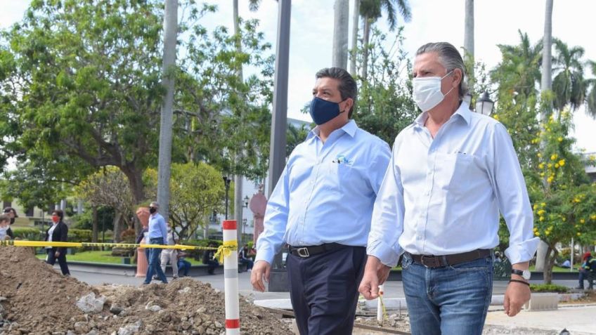 Francisco García Cabeza de Vaca y Jesús Nader supervisan obras turísticas de Tampico