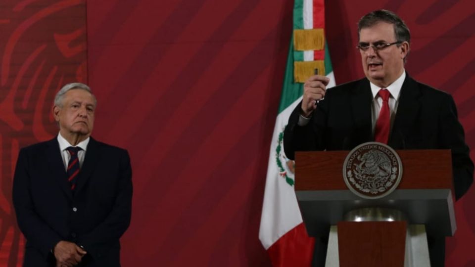 El presidente López Obrador y el canciller Ebrard sobre el caso Cienfuegos. Foto: Yadin Xolalpa