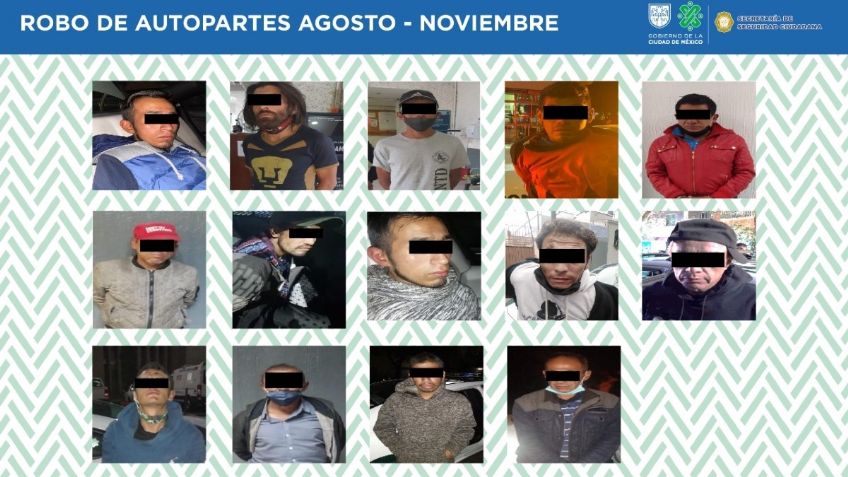 Suman 17 detenidos por robo de autopartes en la Roma y Condesa