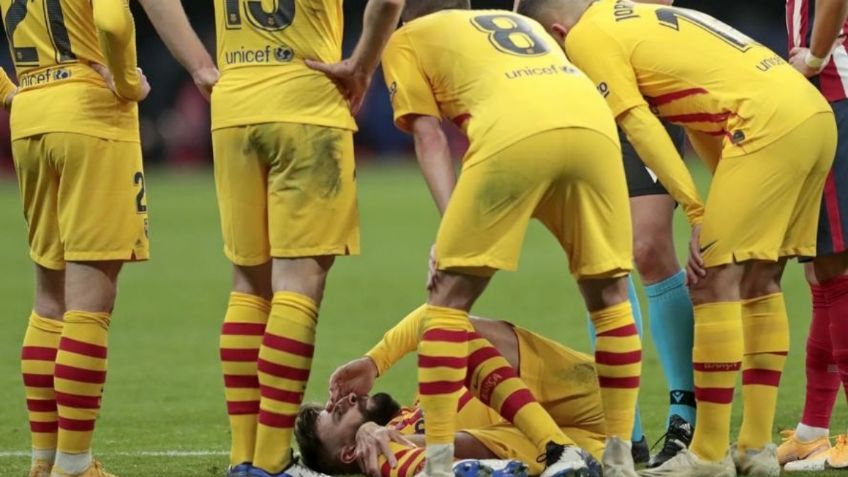 Piqué se lesiona y entre lágrimas deja la cancha en derrota del Barcelona: VIDEO