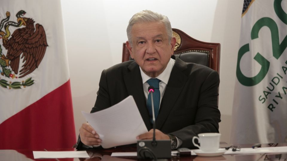 El presidente López Obrador durante su intervención virtual. Foto: Presidencia