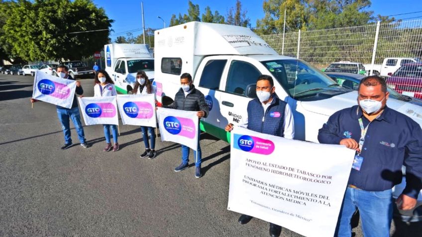 Guanajuato envía personal médico a Tabasco