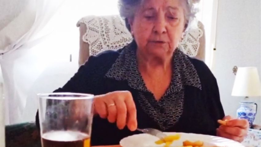 VIDEO VIRAL: Anciana pone en práctica las '10 armas de las abuelas' para que sus nietos coman más