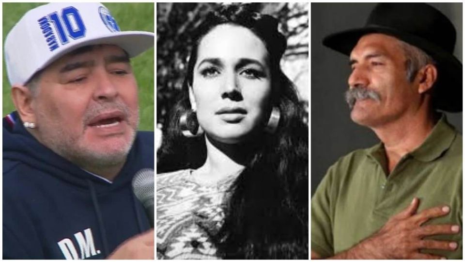 Maradona, Flor Silvestre y José Manuel Mireles. Foto: Especial