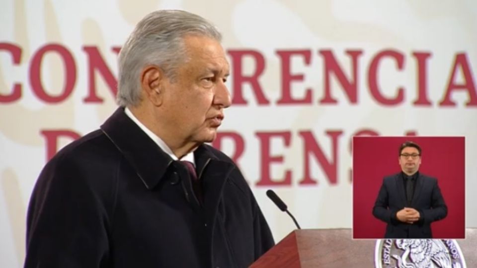 El presidente López Obrador desde la conferencia matutina. Foto: Especial