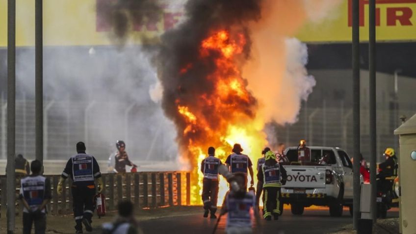 VIDEO: Así fue el impactante accidente de Román Grosjean en el GP de Baréin