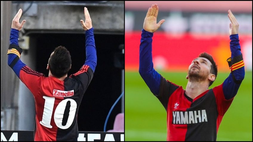 ¡Trata de no llorar! Messi anota y homenajea a Maradona con playera de Newell's: VIDEO