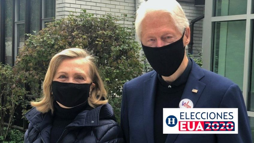 Bill y Hillary Clinton presumen que votaron por Joe Biden y Kamala Harris