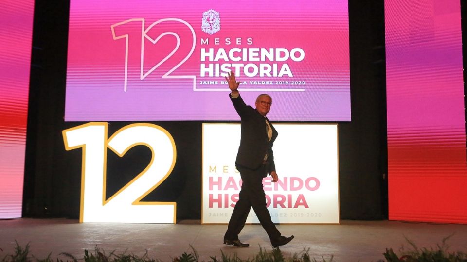 MENSAJE. Jaime Bonilla puntualizó que su gobierno trabaja 24/7 en favor de la gente. Foto: Especial