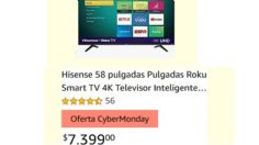 Cyber Monday: ¿Pantalla de 58 pulgadas en 7 mil pesos? Estas son las mejores OFERTAS del día