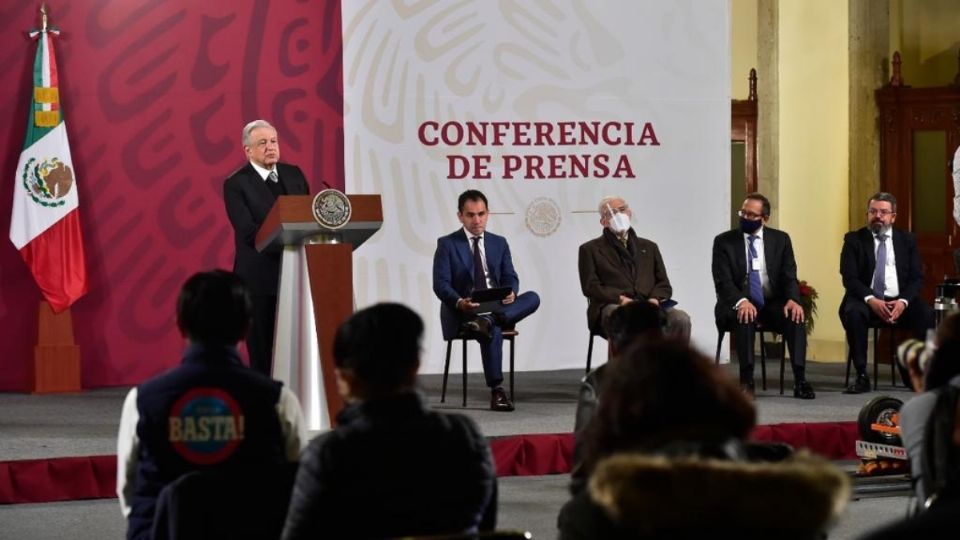 El presidente López Obrador desde la conferencia matutina. Foto: Presidencia