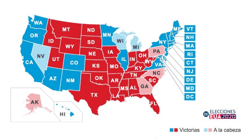 Elecciones EUA: ¿Por qué aún no se conoce al nuevo presidente, quién va ganando?