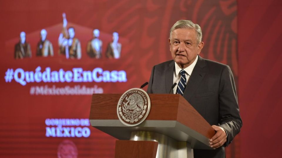 El presidente López Obrador desde la conferencia matutina en Palacio Nacional
Foto: Daniel Ojeda