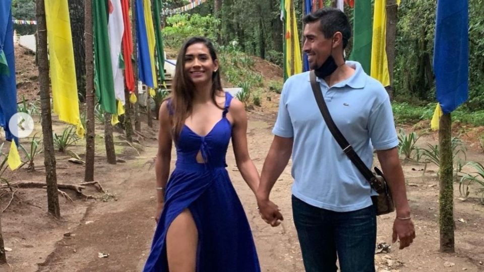 La atleta deslumbró al modelar el vestido que usará. FOTO: @zudikeyrodriguez