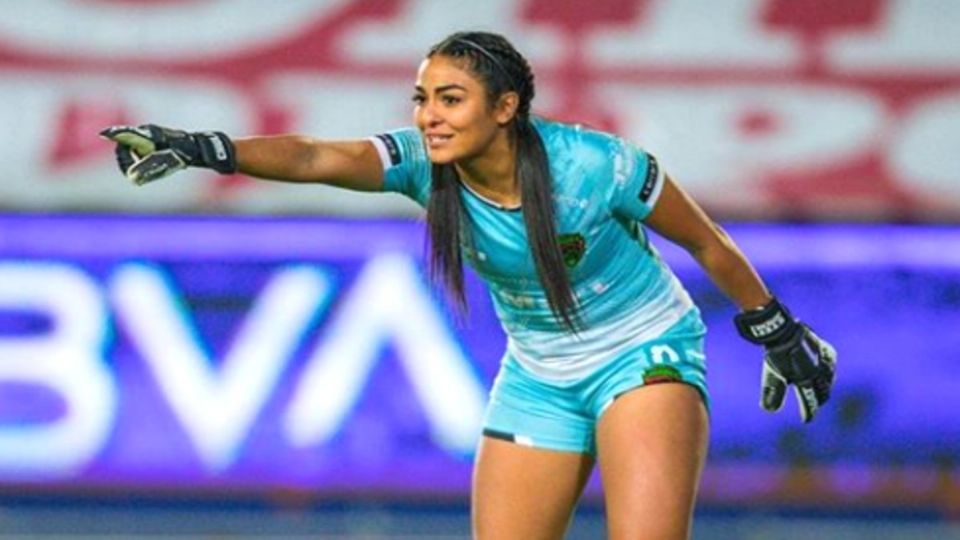 La guardameta Stefani Jiménez del equipo de los Bravos de Juárez en la Liga MX Femenil. Foto: Archivo/ Instagram @stefijimenezp