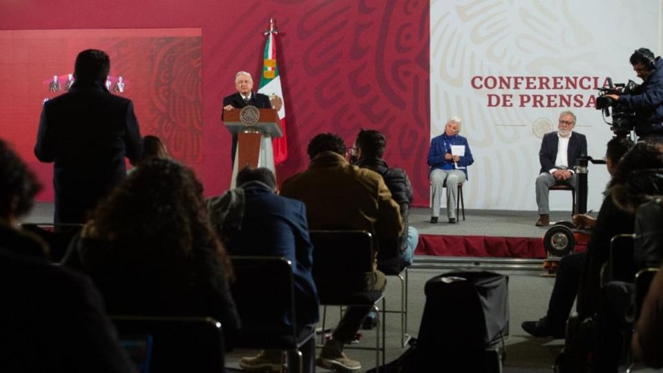 El presidente López Obrador desde la conferencia matutina. Foto: Presidencia