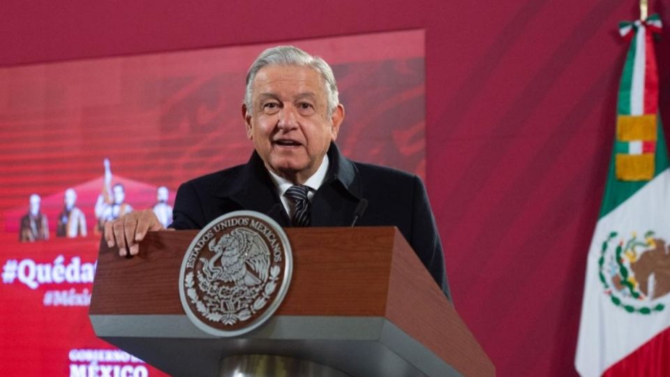 El presidente López Obrador desde la conferencia matutina. Foto: Presidencia