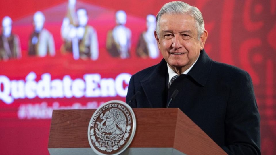 El presidente López Obrador desde la conferencia matutina. Foto: Presidencia