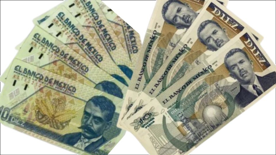 Incluso billetes de 1, 5, 10 y 20 pesos, que con el paso de los años fueron cambiando a monedas. Foto: Especial