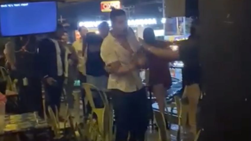 Sin temor a contagiarse de Covid-19, se desata pelea campal en bar de Mérida