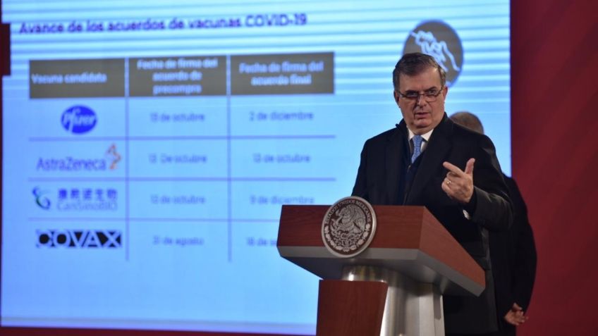 México tiene 5 vacunas Covid-19 en Fase 3: Ebrard