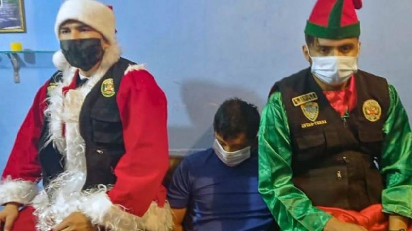 VIDEO VIRAL: Santa Claus y dos duendes encabezan operativo "ANTIDROGAS"