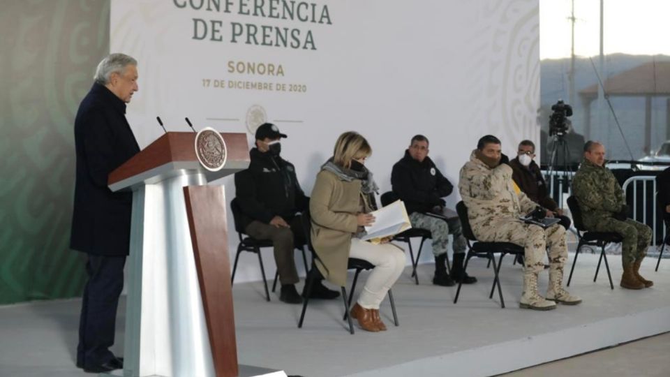 El presidente López Obrador desde la conferencia matutina. Foto: Presidencia