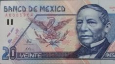 Billete de 20 pesos de Benito Juárez se OFERTA en hasta ¡80 MIL PESOS! Aquí la razón