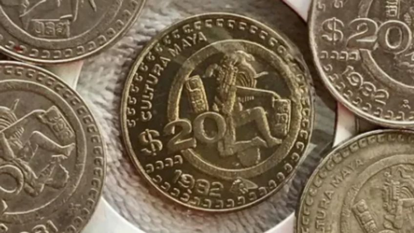 ¡No la tires! Moneda de 20 pesos con dibujo maya se oferta hasta en 8 mil pesos