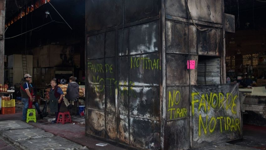 Tras incendio de hace 2 años, Mercado de La Merced sólo ha recibido 45% del seguro