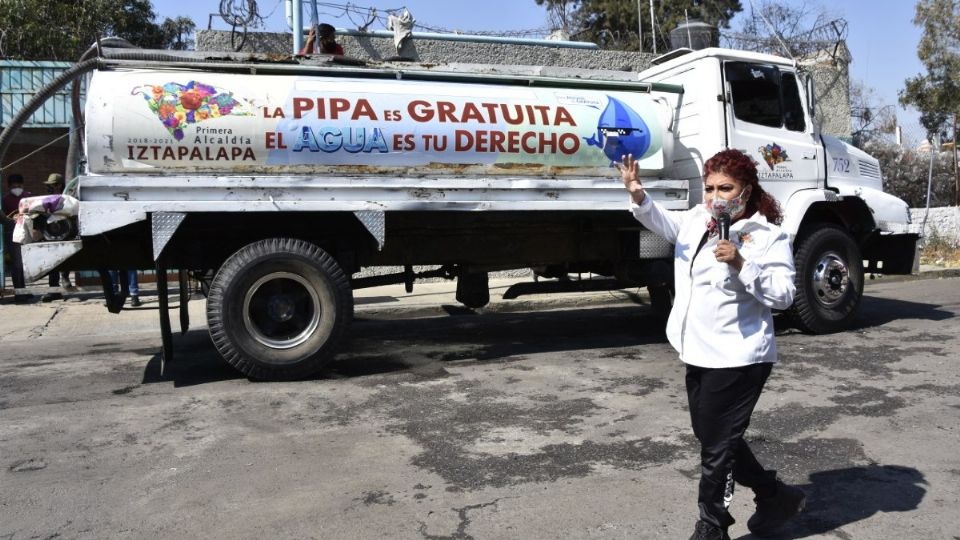 La alcaldesa Clara Brugada señaló que en la demarcación están instaladas 14 garzas en diferentes pozos, con el objetivo de garantizar el líquido. Foto: Especial