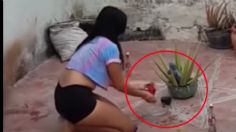 ¡Se queda por que se queda! Mujer es sorprendida haciendo "agua de calzón" para retener a su amor