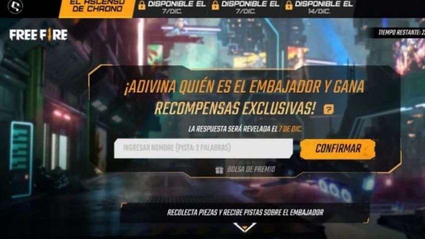 Free Fire: ¿quién es el embajador del evento Chronos?