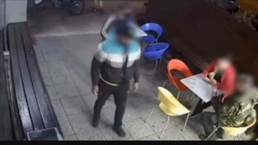 VIDEO VIRAL: ¡No soltó su helado! Policía evita asalto en heladería